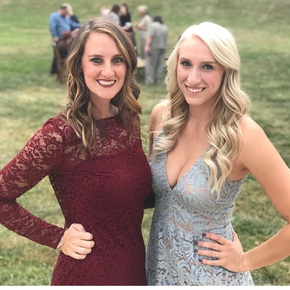 Chaps Dresses & Skirts - Very pretty burgundy dress- only worn once